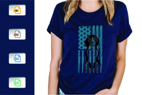 American Flag Dog Craft Design: Graphics for T-Shirt Designs