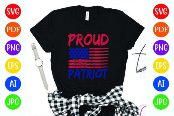 American Flag Proud Patriot: Graphics for T-Shirt Designs