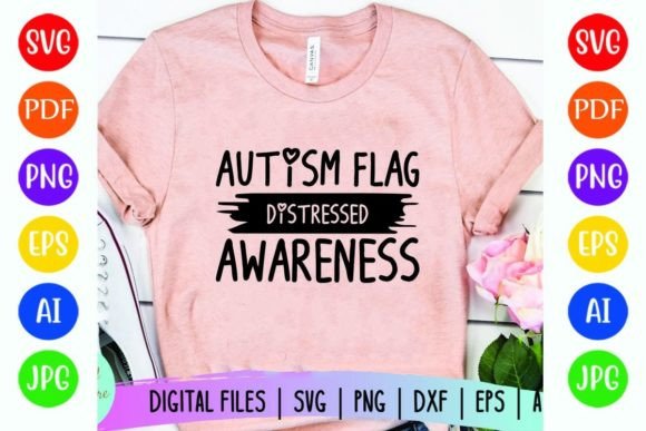 Autism Flag Graphics for T-Shirt Designs