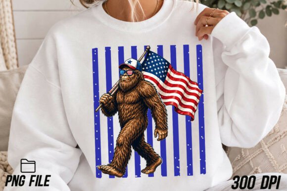 Bigfoot Flag Graphics for T-Shirt Designs