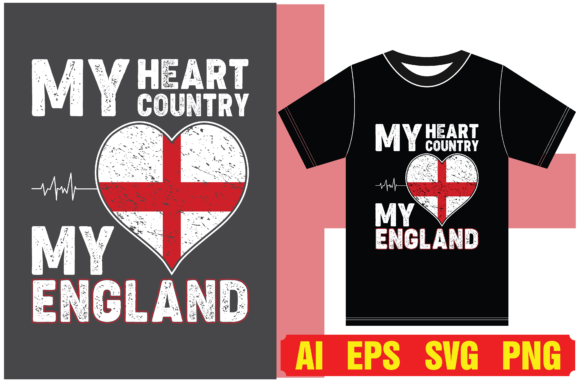 England Flag Graphics for Bold T-Shirt Designs