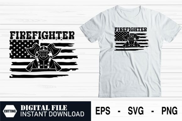 Firefighter Shirt Graphics: Bold USA Freebies