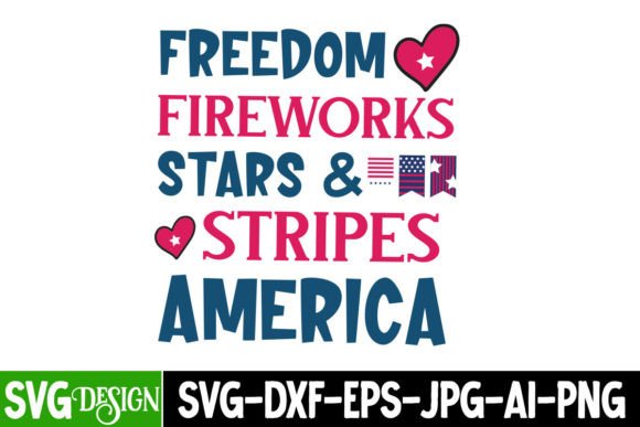 Freedom Fireworks Stars Stripes: Graphics for T-Shirt Designs