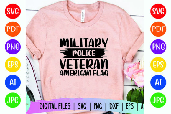 Military Police Veteran Flag: Graphics for T-Shirts