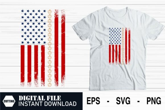 Patriotic Pumpkin Flag: Graphics for T-Shirt Designs