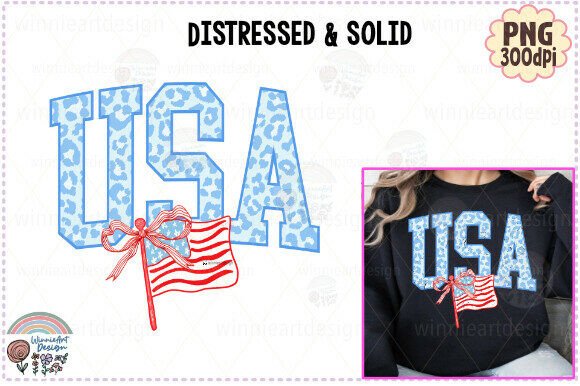 USA Flag Retro Leopard: Bold Graphics for T-Shirt Designs