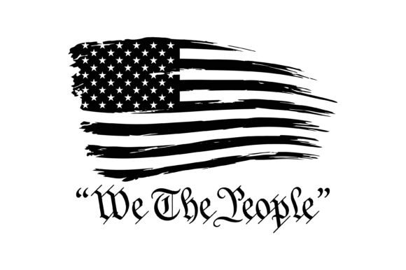 We the People Flag Graphics for T-Shirt Designs