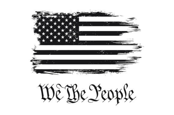 We the People USA Grunge Flag Patriotic Graphics & T-Shirt Designs